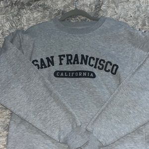 semi cropped crew neck